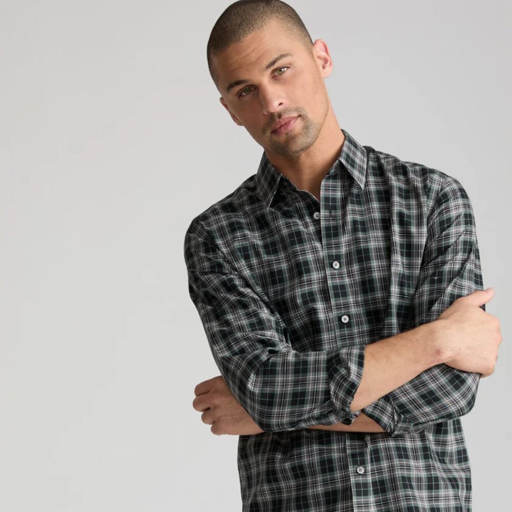 NWT Mens Untuckit Devitt Shirt Size XXL Relaxed Multicolor LS wrinkle-free